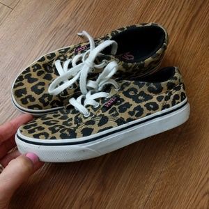 kids vans leopard print